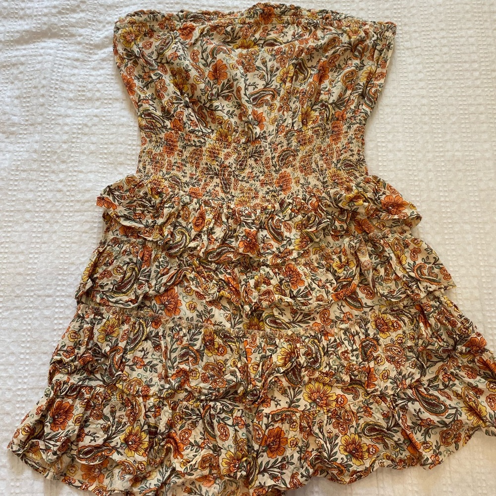 Strapless boho sundress